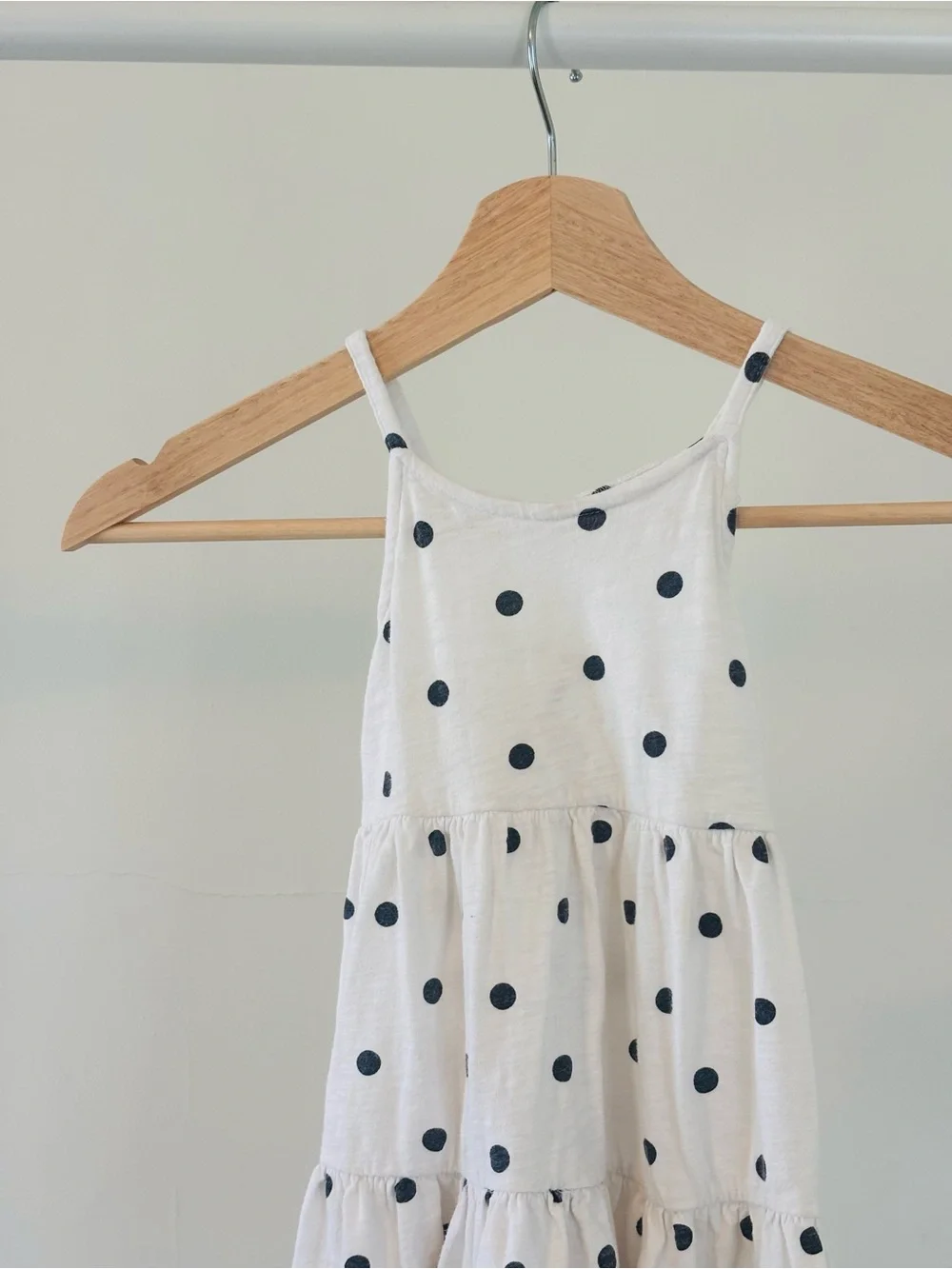 Old Navy, White & Black Polka Dot Sundress | 100% Cotton | 18-24M